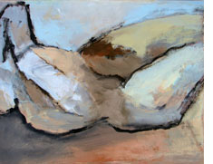 o. T.  72 x 90cm  Acryl auf Leinen 2007