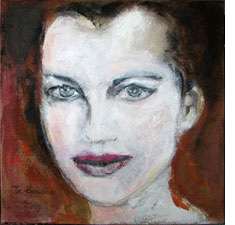 «Ta bouche»  50 x 50cm  Acryl auf Leinen 2008